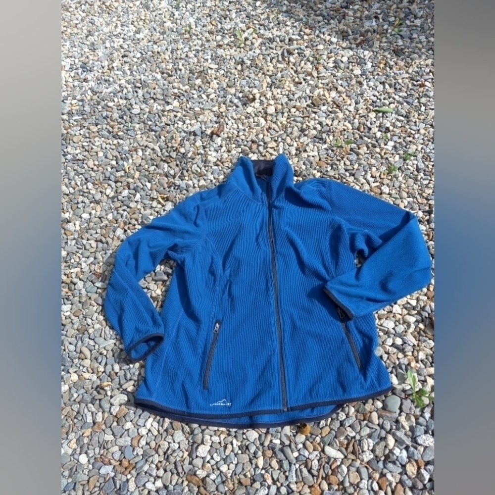 Eddie Bauer Womens Jacket 2XL Medium Blue Full Zip.